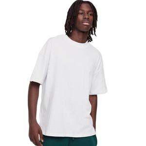 T-shirt d'été personnalisé 100% coton de qualité supérieure Style Hip Hop pour hommes coupe ample solide manches courtes 250Gsm t-shirts - Product Image 1