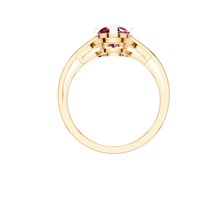 Bague élégante classique en or 14K 18K avec pierre précieuse rubis taille ovale 1,5 carat, diamants naturels sertis à griffes, certifiée IGI, pour mariages et fêtes
