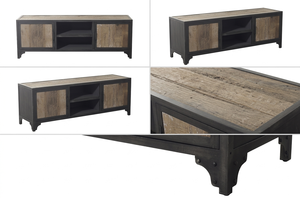 Meuble TV et commode Arcana en teck massif sur mesure avec 4 tiroirs, écologique, pour chambre et salon, mobilier de luxe - Product Image 5