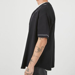 Summer Beach Wear Soft Comfortable Casual Baseball Jersey For Men Mesh Breathable Fabric Loose Fit Sports <b>TShirt</b> - Product Image 3