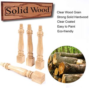 Premium Wooden Furniture Legs Set for Cabinet <b>Table</b> Bed Modern Carved and Tapered Designs Strong Solid Wood Support Base - Product Image 2