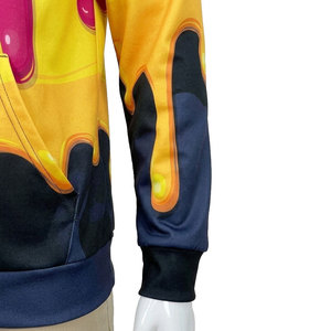 Sudadera con Capucha y Cremallera para Hombre, Estilo Urbano Ecológico, Bolsillos, Corte Regular, Informal, Tejido de Poliéster, Ropa de Invierno - Product Image 3