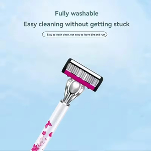 High Quality Safety <b>Razor</b> with 6-Layer Stainless Steel Shaving Blades Manual Replacing Cutter <b>Head</b> for Hair Removal Disposable - Product Image 2