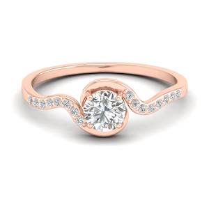 Bagues de fiançailles REYES en argent sterling 925 avec moissanite taille ronde de 0,58 carat, bijoux originaux en or blanc 14 carats, cadeau d'anniversaire - Product Image 5