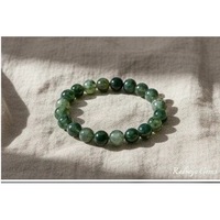 Bracelet tendance en agate mousse, fait main, vente en gros, cristal naturel de guérison, Inde