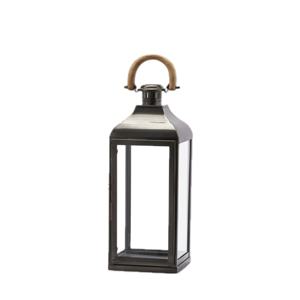 Wholesale Modern Simplicity Home Decorations <b>Black</b> Glossy Metal <b>Candle</b> <b>Lanterns</b> <b>with</b> Premium Wooden Handle - Product Image 4