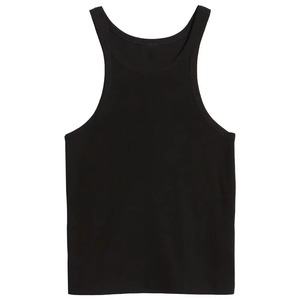 Débardeur côtelé sans manches pour femme, couleur unie, col rond, décontracté, respirant, mélange coton élasthanne, longueur standard - Product Image 5