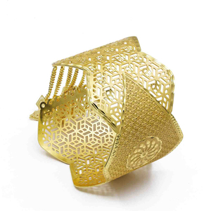 Pulsera Kada de latón chapada en oro de 14K, 18K, 24K al por mayor, joyería de moda, diseño Kada tradicional, brazalete Kada. - Product Image 2