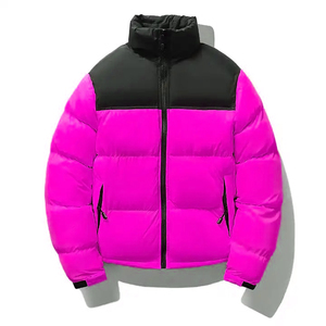 Wholesale Customized Men's Fashionable Yellow Puffer <b>Jackets</b> for Winter Canvas Fabric Stand Collar Front Logo - Product Image 4