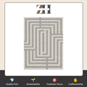 Alfombra de Lana Hecha a Mano, Alfombra Texturizada Contemporánea, Revestimiento de Piso Premium, Decoración Artística para Interiores - Product Image 6