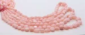 AAA Natural Pink <b>Opal</b> Smooth Uneven Shape Nuggets 7-10 MM <b>Opal</b> Gemstone Beads 18 Inch Strand With Fish Lock Smooth Pink <b>Opal</b> - Product Image 2
