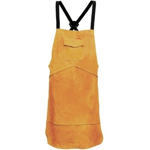 Heavy-Duty Heat Spark Resistant Sleeveless Cowhide Split Leather Welding <b>Apron</b> High Quality Industrial Safety Protective Durable - Product Image 1