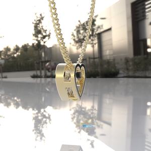 <b>Heart</b> Cut Moissanite Christian 14K Solid Gold Certified Luxury Pendant Necklace for Women - Product Image 4