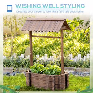 Jardinera Elevada de Madera con Drenaje para Decoración de Jardín y Flores al Aire Libre - Product Image 4