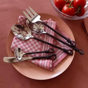 Juego de Cubiertos de Acero Inoxidable de Primera Calidad, Colección de Cuchillos, Tenedores y Cucharas para Vajilla de Cocina y Servicio de Catering - Product Image 4
