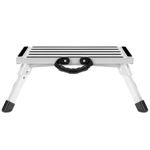 Nuovo Sgabello Pieghevole in Alluminio con Striscia Riflettente e Maniglia per Accessori Interni Camper - Product Image 5