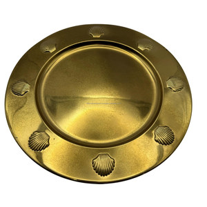 Assiette chargeur de vaisselle moderne très vendue, design unique, assiette en acier inoxydable portable revêtue d'argent pour servir des aliments légers - Product Image 6