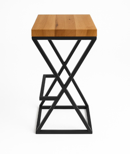 Tabouret de bar robuste en bois massif d'acacia rouge vintage, design traditionnel polyvalent pour cuisine, salle à manger, salon, centre commercial, école - Product Image 4