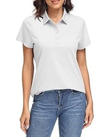 Meilleur prix, respirant, bonne qualité, dernier design, couleur blanche, taille plus, polos pour femmes à la mode avec logo et taille personnalisés
