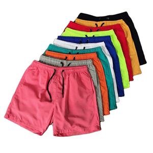Men's Summer Streetwear Logo Front Double <b>Layer</b> Eco-Friendly Quick Dry Breathable Mesh <b>Mid</b> Waist Spandex/Polyester Shorts - Product Image 1