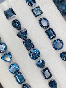 พลอยลอนดอนบลูโทแพซแบบคละขนาด 6x4 มม. ถึง 12x16 มม. พลอยธรรมชาติสำหรับทำเครื่องประดับ - Product Image 4