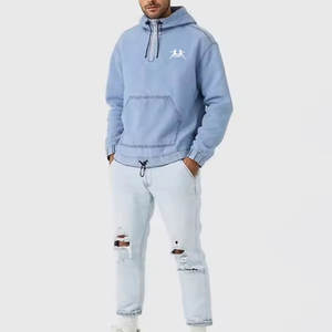 Sweat à capuche demi-zippé de qualité supérieure, au style moderne et au toucher doux, léger - Product Image 1