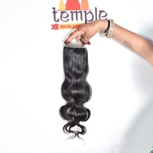 Extensiones de Cabello Humano Natural Ondulado Profundo Remy Indio Fabricado, con Cierre 4x4, Doble Trama a Máquina, Encaje Completo, Fácil de Aplicar - Product Image 2