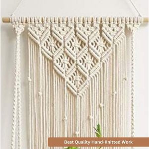 MORE Décoration murale en macramé bohème indien en coton tissé à la main pour chambre à coucher, couloir, chambres d'enfants et d'adolescents, toutes occasions - Product Image 3