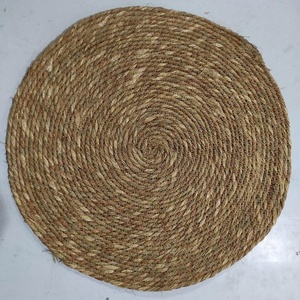 Seagrass Natural Round <b>Table</b> Mats & Pads Custom Size Eco-Friendly Japan Style CLASSIC Placemats <b>Coaster</b> - Product Image 1
