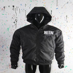 Veste coupe-vent décontractée vintage personnalisée pour homme, col montant, demi-zip, à capuche, idéale pour l'extérieur - Product Image 1