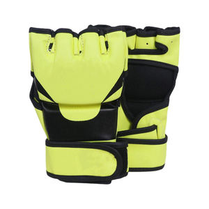 Gants de boxe MMA professionnels en cuir PU, logo personnalisé, fermeture étanche, sangle de poignet réglable, équipement de boxe de haute qualité - Product Image 1