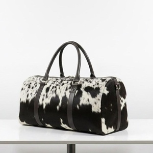 กระเป๋าเดินทางหนังวัวแท้สไตล์วินเทจ  กระเป๋าถือแบบดัฟเฟิลสำหรับวันหยุดสุดสัปดาห์  กระเป๋าเดินทางขึ้นเครื่อง  รับผลิตแบรนด์ส่วนตัว  รุ่น LHTB-0082 - Product Image 4