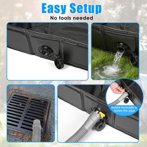 Doccia da Campeggio Portatile in PVC Pieghevole da 41 Pollici con Tubo di Scarico per Escursioni e Camper - Product Image 3