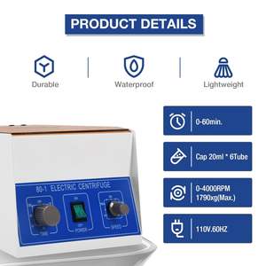 Centrifuga da Laboratorio Elettrica da Banco con Controllo della Velocità e Timer per Pratica Medica - Product Image 3
