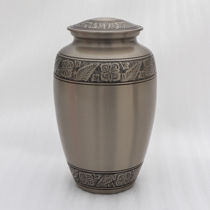 Trending Classic Aluminium Metal Modern Antique Adult Engraved Cremation Urns Keepsake for loved one Human Ashes - Product Image 1