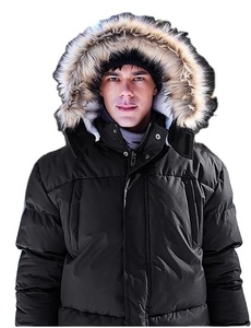 Veste d'hiver longue à capuche pour homme, chaude, coupe-vent, rembourrée, épaisse, parka - Product Image 2