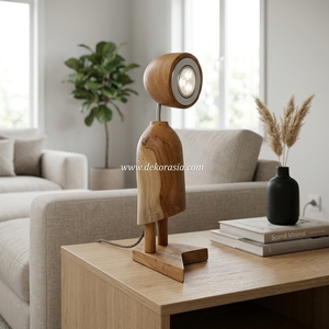 Lampe de table moderne en bois à LED pour la décoration de la maison, salon, chambre à coucher - Product Image 6