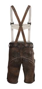 Shorts bavarois pour hommes, taille haute, motif floral brodé, boutons, en cuir, Lederhosen, Trachten, Shorts bavarois - Product Image 2
