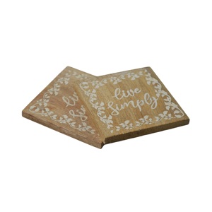 Nouveau dessous-de-verre en bois design 2026 pour boissons, sous-verres absorbants Mandala avec base en liège pour accessoire de table - Product Image 4