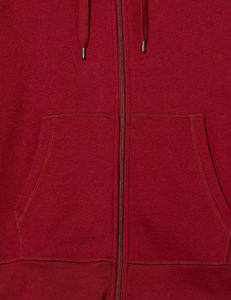 Sweat à capuche zippé rouge premium pour homme, avec cordon de serrage personnalisé, couleur unie, streetwear d'hiver décontracté, en tissu polaire durable, 2 pièces - Product Image 6