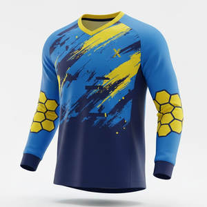 Jersey de Portero de Manga Larga de Talla Grande, Calidad Profesional, Uniforme de Fútbol 100% Poliéster para Partidos y Entrenamientos - Product Image 1