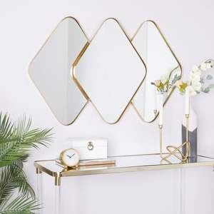 Miroir mural en aluminium de design tendance, cadre élégant et contemporain pour la maison, le salon et la chambre. - Product Image 3