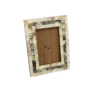 Custom Luxury Mother Of Pearl Photo <b>Frame</b> Handmade Natural MOP Shell Inlay <b>Picture</b> <b>Frame</b> Wholesale <b>Vintage</b> Mosaic Tabletop Decor - Product Image 3