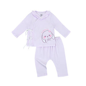 Camisa Kimono para Bebé, Manga Corta, un Solo Botón, Diseño de Dibujos Animados, Algodón Orgánico Transpirable, Linda, Unisex, 4 Estaciones, ALB12 - Product Image 1