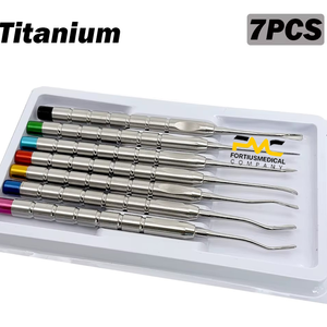Ensemble d'élevateurs dentaires professionnels en titane, sept unités, pour les élévateurs Luxing et les interventions d'extraction dentaire minimale - Product Image 3