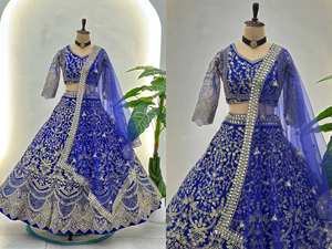 Ramdev Trading : Lehenga Choli en Soie Chinon avec Broderie Intricata, Couleurs Riches et Artisanat Intemporel, Fabriqué à partir de Matériaux Recyclés, Un Symbole de Luxe - Product Image 5