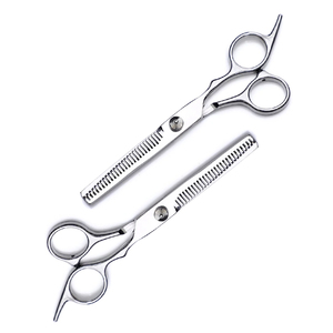 Professional Barber Thinning <b>Scissors</b> Stainless Steel Blade <b>Left</b>-<b>Handed</b> 28 Teeth Medium Handle for Hair Application - Product Image 6
