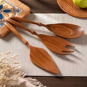 Juego de Utensilios de Cocina de Madera, 3 Piezas, Cucharas de Madera Natural, Resistentes al Calor, Ecológicas, Aptas para Lavavajillas, Seguras para Alimentos - Product Image 5