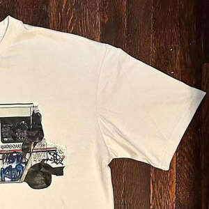 T-shirts Oversize Homme Hip Hop Été Haute Qualité 100% Coton Impression Numérique Écologique Lettre Diamant Thermocollée 240 Grammes - Product Image 6