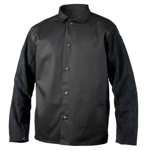 Veste longue en cuir de vachette durable et ignifuge, vêtement de soudage respirant pour les travailleurs, tablier de soudage en cuir véritable pour soudeur - Product Image 5